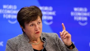 Kristalina Georgieva cerró el día ayer cenando con empresarios del “círculo rojo”