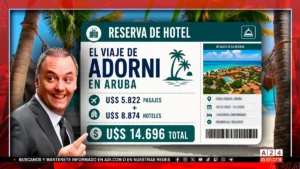 Revelaron que Adorni pagó los hoteles de Aruba en efectivo y en dólares