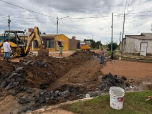Construyen badén en el barrio “60 Viviendas Viejo”