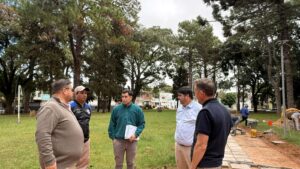 Comenzó la renovación de la plaza España en Paso de los Libres