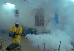 Operativos de fumigación y descontaminación en Paso de los Libres