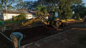 Tránsito cortado en un tramo de avenida San Martín, por obras de reconstrucción
