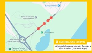 Tránsito limitado por la avenida San Martín de Paso de los Libres