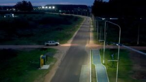 El Municipio de Libres instaló 38 luminarias LED en la avenida Arturo Frondizi